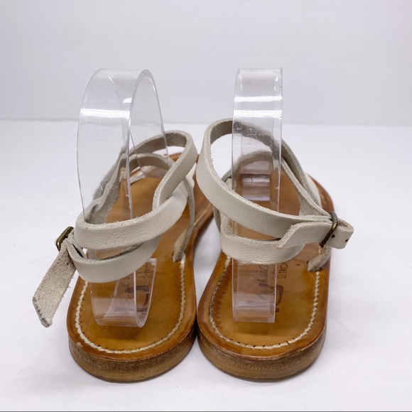 K.JACQUES White Leather Wrap Ankle Sandal - Picture 4 of 5